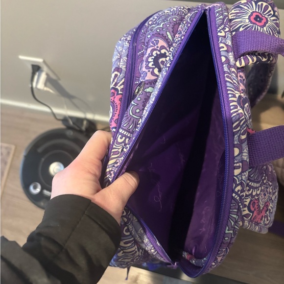VERA BRADLEY PURPLE QUILTED CAMPUS BACKPACK - Picture 4 of 10